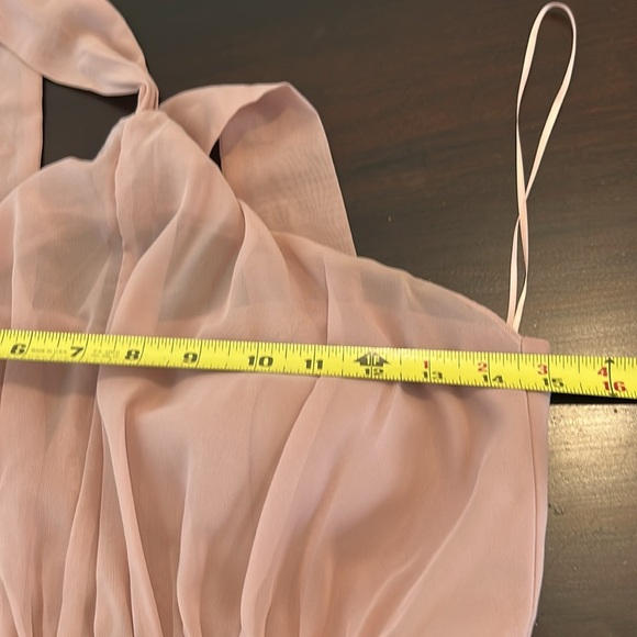 Birdy Grey KIKO Maxi Dress Mesh Pale Blush Bridesmaid Wedding Dress Size S - Picture 14 of 15